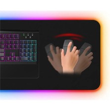 Ata Soft Rgb LED Gaming Mousepad Siyah Kaymaz Su Geçirmez Xl Mousepad 90X40