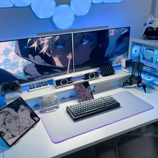 ATAsoft Rgb Düz Beyaz Su Geçirmez Gaming Işıklı Oyuncu Mousepad
