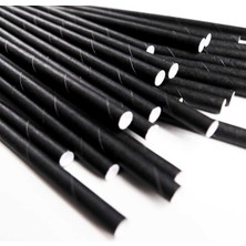 Evinizin Yardımcısı Siyah Karton Pipet 25 Adet