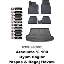 Skoda Scala 2019+ Araca Özel Üretilmiş 3D Bagaj Havuzu ve Paspas