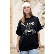 Veramall Bisiklet Yaka Baskılı T-Shirt - Siyah