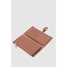 Ollbag Nakit ve Bozuk Para Bölmeli Katlanabilir Bayan Cüzdan-Taba