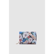 Ollbag Siyah Çiçek Desen Bayan Cüzdan - OL-1059