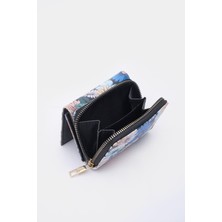 Ollbag Siyah Çiçek Desen Bayan Cüzdan - OL-1059