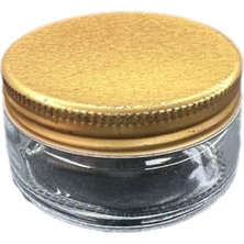 Zylan Ambalaj 50 ml Şeffaf Cam Krem Kavanozu Gold Kapaklı, 24 Adet