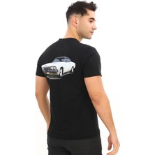 Eren Style American Classic 1965 Chevrolet Impala Özel Tasarım Baskılı Siyah T-Shirt (Slim Fit)