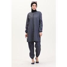 Fermuarlı Tesettür Mayo 9003-01 Füme