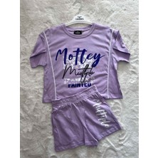 Motley Şortlu Crop Ikili Takım