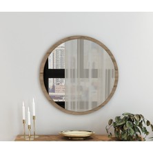 Talaş Tozum Dekoratif Yuvarlak Ayna 59 Cm
