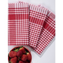 Cacon 4 Adet Pöti Kareli Kurulama Bezi, 50 x 70  cm  Karışık Renk, Beslenme Örtüsü