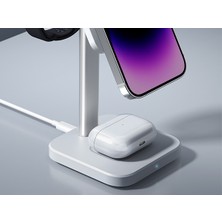 ESR 3 in1 17.5 Watt Hızlı Şarj Standı (Apple Watch ve AirPods) – Beyaz