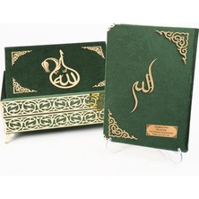 Raşel Kaplama Rahleli Kur'an-I Kerim (Orta Boy, Yeşil)