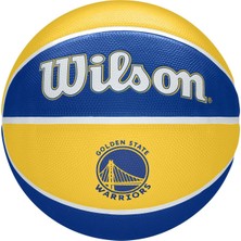 Golden State Warriors Wilson WTB1300XBGOL Size 7 Basketbol Topu Dayanıklı Kauçuk Yüzey