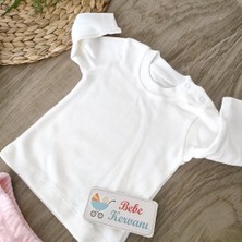 Bebe Kervanı Kız Bebek %100 Pamuklu Pembe Kadife Kumaş Pelerinli Takım BBK5568