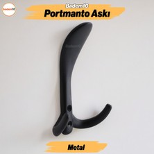Badem10 Kartal Portmanto Askı Siyah Dolap Askılık Askılığı Duvar Vestiyer Banyo Mutfak Elbise Kıyafet Askısı