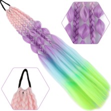 Colezium Balon ve Düz Salaş Örgülü Lastikli At Kuyruğu / ACM18