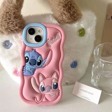 Koso Apple iPhone 14 Pro Max Pembe Stich Telefon Kılıfı