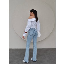 Esra Helvacı Blue Ispanyol Paça Jean
