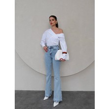 Esra Helvacı Blue Ispanyol Paça Jean