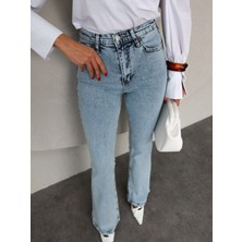 Esra Helvacı Blue Ispanyol Paça Jean