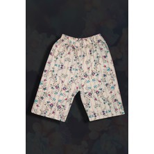 Gri Mor Tekstil Göz Bantlı Pamuklu Şortlu Pijama Takımı