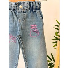 Lilnest Hello Kitty Kız Çocuk Kot Pantolon
