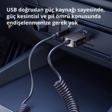 Essager Bluetooth 5.0 Araç Aux Adaptörü, Kablosuz Müzik, Telefon Görüşmesi Için Kablosuz Ses Aktarıcı