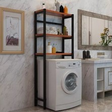 Halevia Doğal Ahşap Makine Üzeri Raf