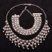 Sümer Telkari Yöresel Akıtma Kişniş Telkari Gümüş Set 1504