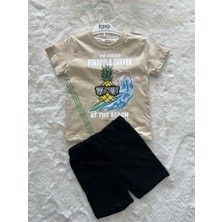 Gözlüklü Ananas Şortlu Ikili Takım