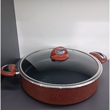 Taç Titan Granit 28 cm (Karnıyarık, Pilav,dolma) Basık Tencere