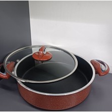 Taç Titan Granit 24 cm ( Karnıyarık, Pilav,dolma) Basık Tencere