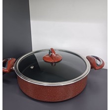 Taç Titan Granit 22 cm ( Karnıyarık,pilav,dolma) Basık Tencere