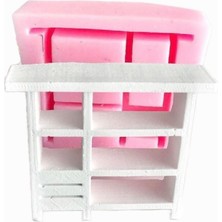 Morlalem 3 Boyutlu Panoluk Ünite Dolap Raf Silikon Kalıp K-913