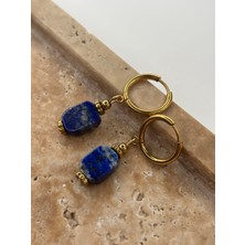 By Song Aksesuar Lapis Lazuli Doğaltaş Küpe