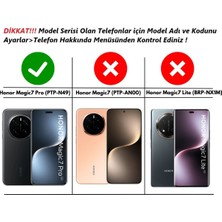 HANPORIUM Honor Magic 7 Pro Uyumlu Silikon Kılıf Deri Desenli Kamera Korumalı Darbe Emici Autofocus Kapak
