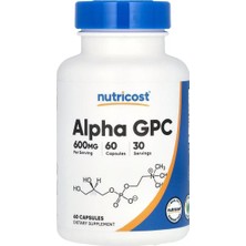 Nutricost Alpha Gpc 600 mg 60 Kapsül 30 Servis