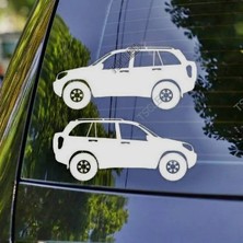 Rav4 2nd Gen Kelebek Cam Oto Sticker 17 cm 2 Adet