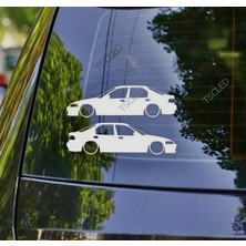 TSC Civic Eg Eh Sedan Kelebek Cam Oto Sticker 17 cm 2 Adet