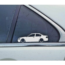 17CM E46 3 Serisi Kelebek Cam Oto Sticker 2 Adet