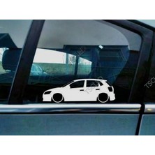 17CM Polo 5- Kapı Kelebek Cam Oto Sticker 2 Adet