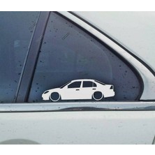 TSC Civic Es Sedan 2004-2005 Kelebek Cam Oto Sticker 17 cm 2 Adet