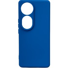 Tekno Grup Vivo V40 5g Kılıf Mat Esnek Biye Silikon Kılıf-Mavi
