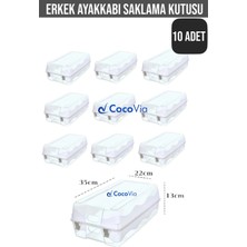 Cocovia (10 Adet) Şık Erkek Ayakkabı Kutusu|şeffaf Büyük Boy Ayakkabı Saklama Düzenleme Organizeri Büyük Boy