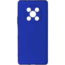 Tekno Grup Huawei Nova Y90 Kılıf Mat Esnek Biye Silikon Kılıf-Mavi + Nano Ekran Koruyucu