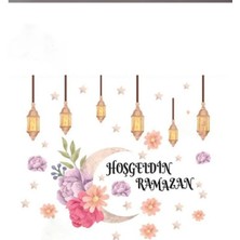 Bkmc Laviyosa Hoşgeldin Ramazan Sticker Seti Ramazan Süsleri Ramazan Ayı Temalı Cam Duvar Süsleri