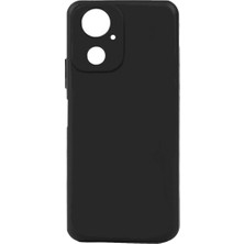 Tekno Grup General Mobile 23 Se Kılıf Mat Esnek Biye Silikon Kılıf-Siyah + Cam Ekran Koruyucu