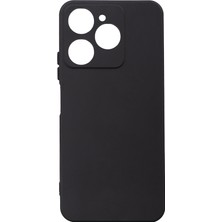 Tekno Grup General Mobile Era 30 Kılıf Mat Esnek Biye Silikon Kılıf-Siyah + Cam Ekran Koruyucu