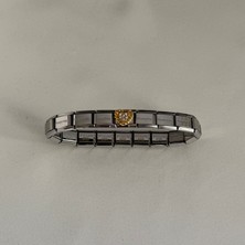 Taşlı Kalpli Italyan Charm Bileklik