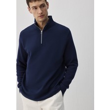 Mavi Yarı Fermuarlı Lacivert Sweatshirt 0S10319-70497
